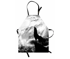 Howling Under Full Moon Apron