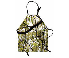 Close up Leafy Branches Photo Apron