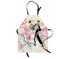 Romantic Dancing Couple Words Apron