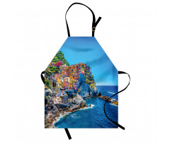 Deniz ve Okyanus Mutfak Önlüğü Amalfi Kıyıları Desenli
