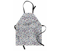 Birds Flourishing Flowers Apron