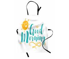 Smiling Sun and Wavy Letters Apron