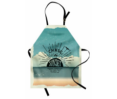 Typographic Chase the Sunset Apron