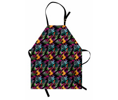 Blooming Flowers and Foliage Apron