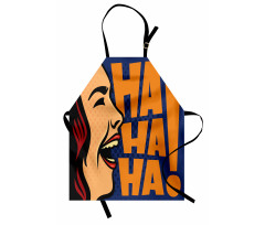 Cartoon Style Woman Laughing Apron