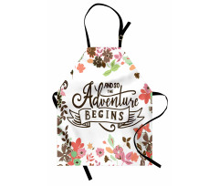 Flourishing Flower Silhouette Apron