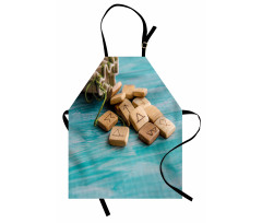 the Image of Wooden Pieces Apron