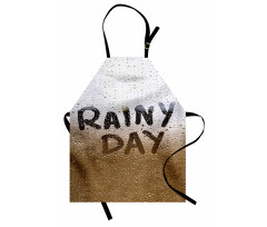 Blurred Rain Drops Photo Apron