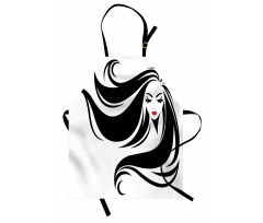 Stencil Art Woman Apron