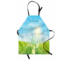 Floral Meadow Illustration Apron