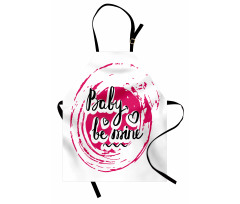 Vortex Baby Be Mine Wording Apron