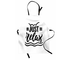 Calligraphic Just Relax Text Apron