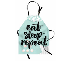 Eat Sleep Repeat Lettering Apron