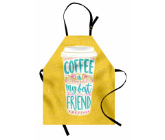 Coffee My Best Friend Text Apron