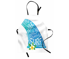 Wave with Bali Flower Apron