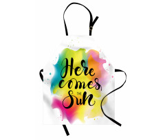 Here Comes Sun Text Apron