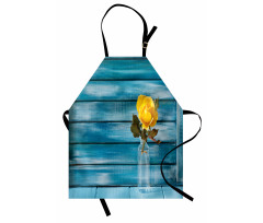 Blooming Yellow Rose in a Jar Apron