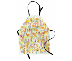 Paint Blobs Drips Design Apron