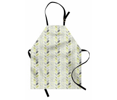 Stripes Sketched Leaves Apron