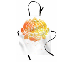 Lotus Flower in Boho Pattern Apron