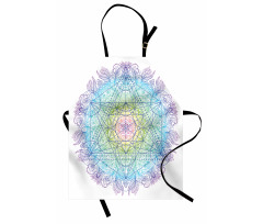 Metatron Cube on a Mandala Apron