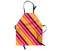 Angled Retro Style Lines Apron