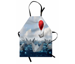 Paper Boats and Balloon Apron