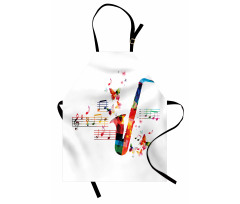 Saxophone with Butterflies Apron