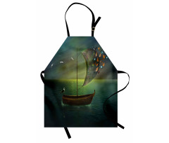 Boat Sailing in a Calm Sea Apron