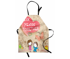 6 Years Together Words Apron