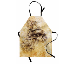 Traditional Hand Drawn Eye Apron