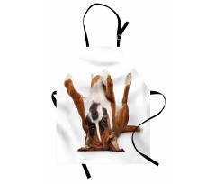 Funny Playful Puppy Image Apron