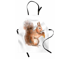 Watercolor Rodent Animal Apron