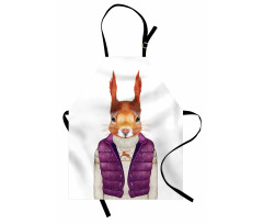 Animal down Vest Sweater Apron