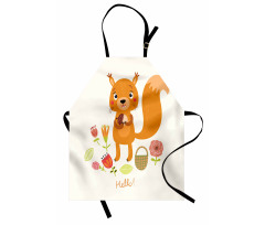 Funny Animal Saying Hello Apron