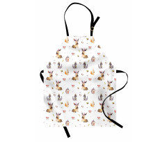 Hedgehog Moose Watercolors Apron