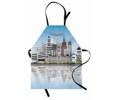 Digital Art Water Reflection Apron