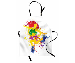 Red Hair Fitness Girl Dancer Apron