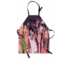 Music Festival Cartoon Image Apron