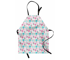 Sketched Tulip Flowers Apron