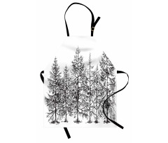 Seasonal Pine Tree Landscape Apron