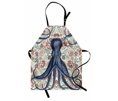 Animal on Retro Flowers Apron