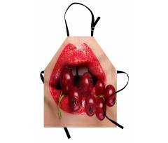 Red Current Berry Branch Image Apron