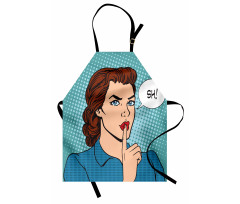 Top Secret Silence Retro Woman Apron