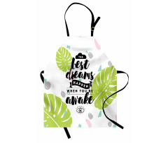 Phrase with Monstera Leaves Apron