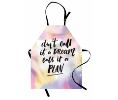 Hand-written Style Watercolor Apron