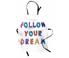 Motivational Phrase Rainbow Apron