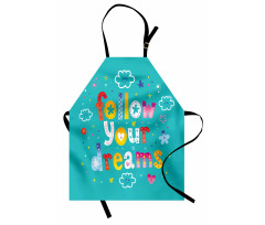 Childish Style Funny Clouds Apron