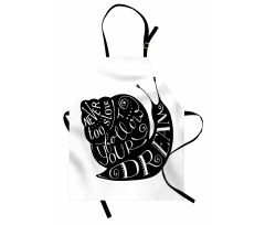 Abstract Snail Silhouette Apron