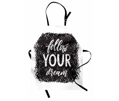 Words Grunge Black Scribble Apron